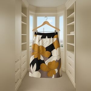 Skirt Boho 6 Cotton Blend Retro Midi Floral Hippie Funky Artisy Festival